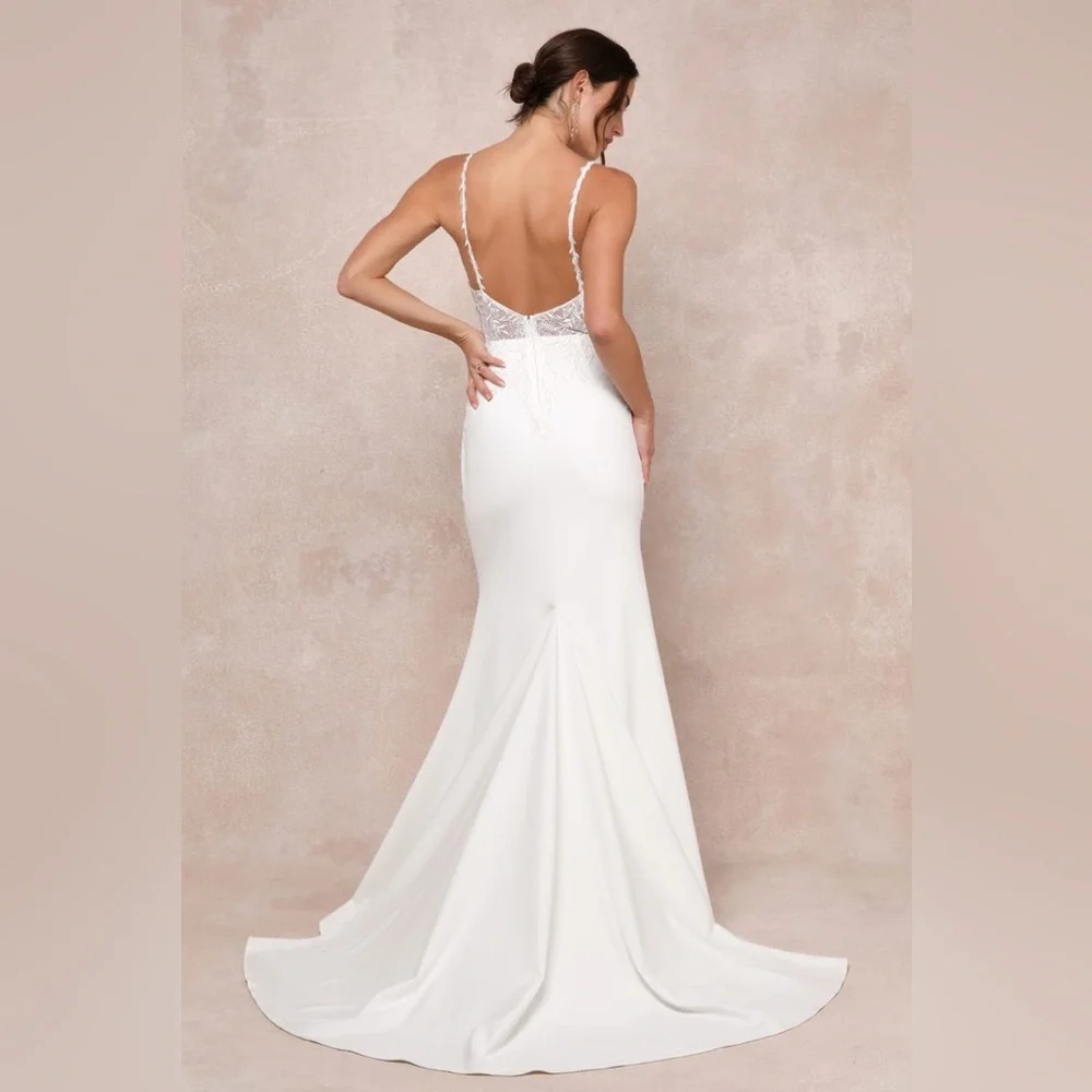 Lulus-Infinite Adoration Ivory Beaded Embroidered Lace Maxi Dress (Small) - Picture 3 of 5